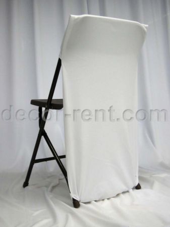 Folding Chair Back Cover White (side view)