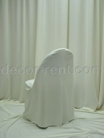 Ivory Fan Back Folding Chair Cover