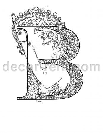 Personal Initial B. (Indian Ink, Paper).