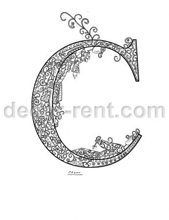 Personal Initial C. (Indian Ink, Paper).