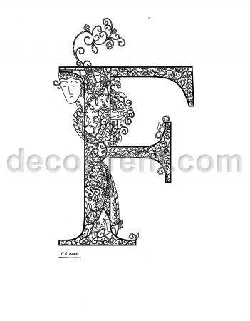 Personal Initial F. (indian ink, Paper).