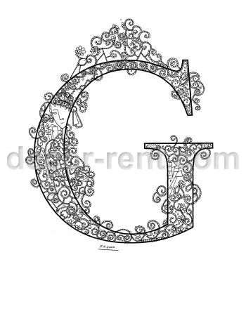 Personal Initial G. (Indian Ink, Paper).