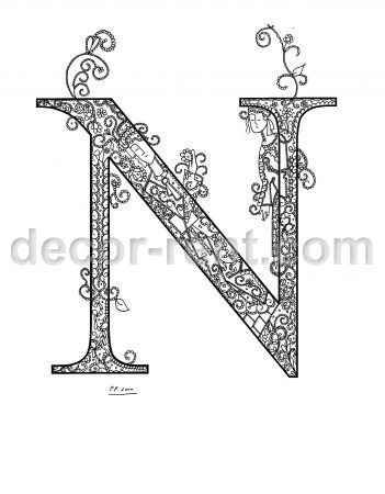 Personal Initial N. (Indian Ink, Paper).