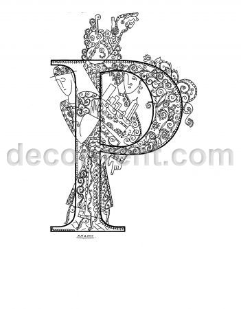 Personal Initial P. (Indian Ink, Paper).