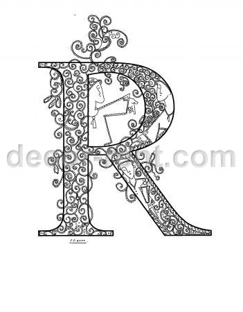 Personal Initial R. (Indian Ink, Paper).