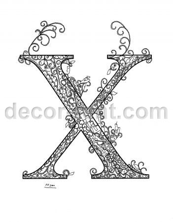 Personal Initial X. (Indian Ink, Paper).