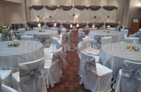 White with Silver Wedding Decor event in Toronto.