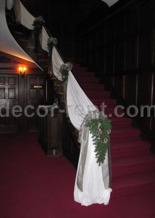 Staircase Wedding Decor. Winter Theme.