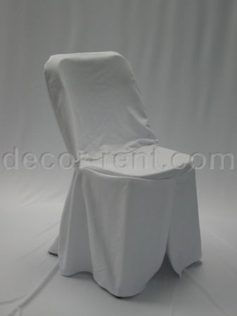 White Folding Chair Cover (front)