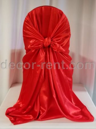 Red Satin Chair Wrap (pocket style)