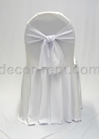 White Banquet Chair Cover White Linen Sash